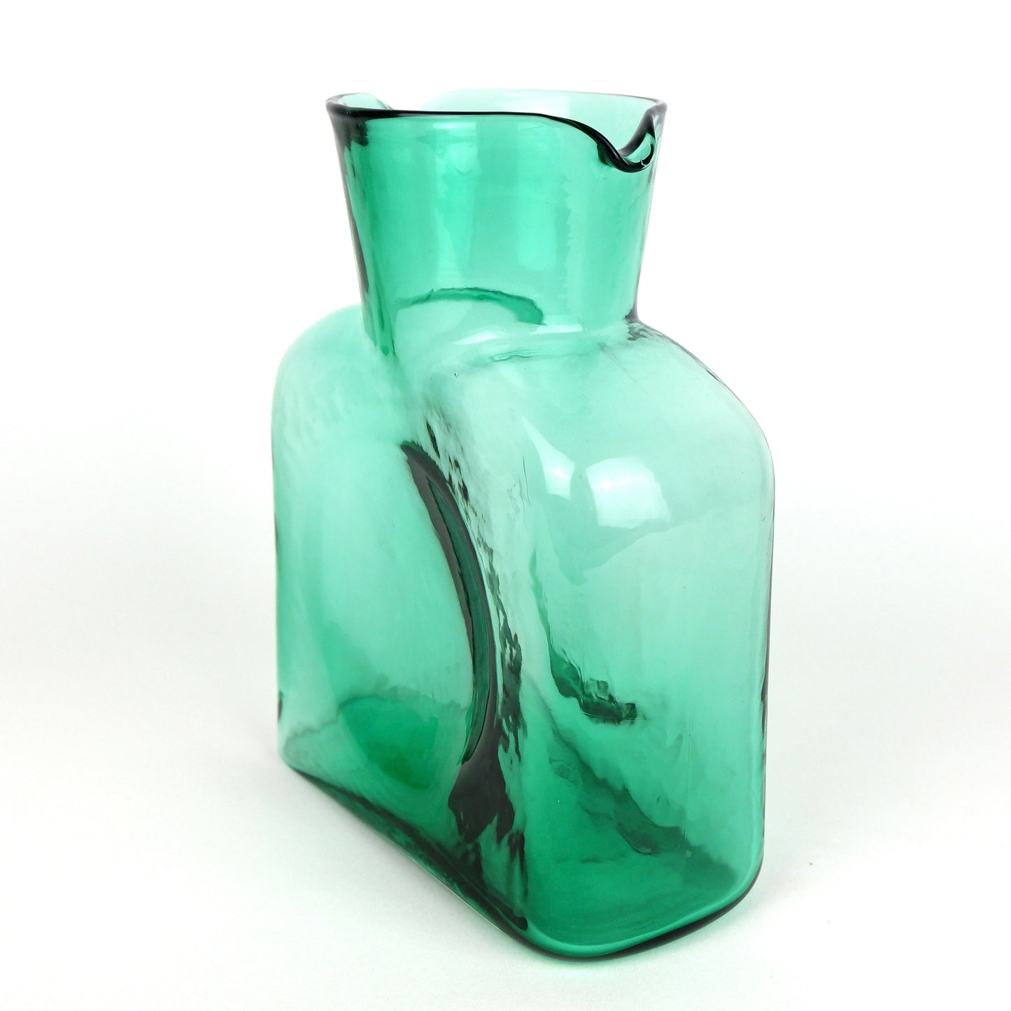 Blenko Sea Green Double Spout Water Bottle