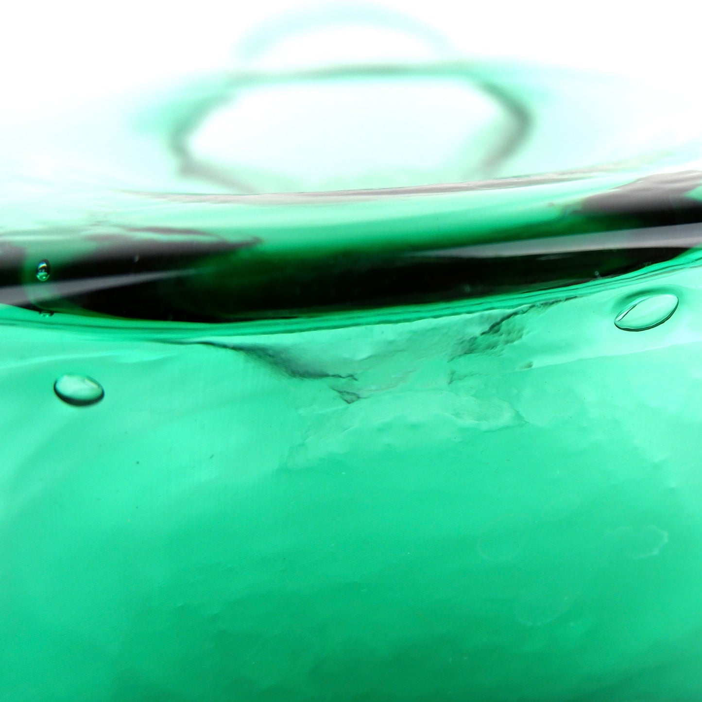 Blenko Sea Green Double Spout Water Bottle