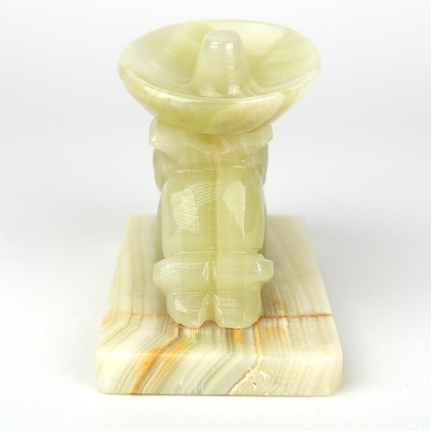 Carved Onyx Stone Siesta Man Toothpick Holder