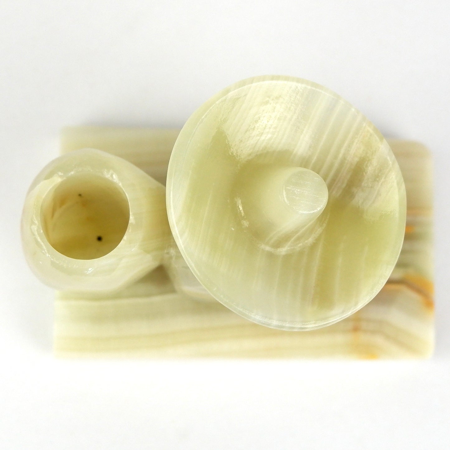 Carved Onyx Stone Siesta Man Toothpick Holder